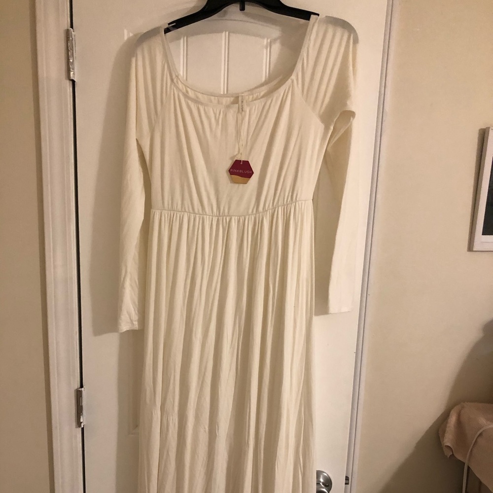 Pink blush maternity dress